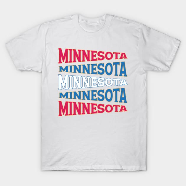 NATIONAL TEXT ART MINNESOTA T-Shirt by LAVA-ROMA-NOVA